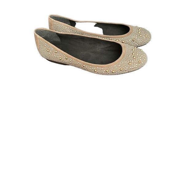 Stuart Weitzman Taupe Tan Ballet
Flats Metal Studs nubeads Haze Suede - Picture 3 of 7